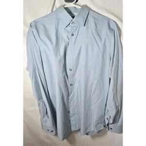 Hugo Boss Men's Regular Fitted Button-Down Shirt Blue Classic